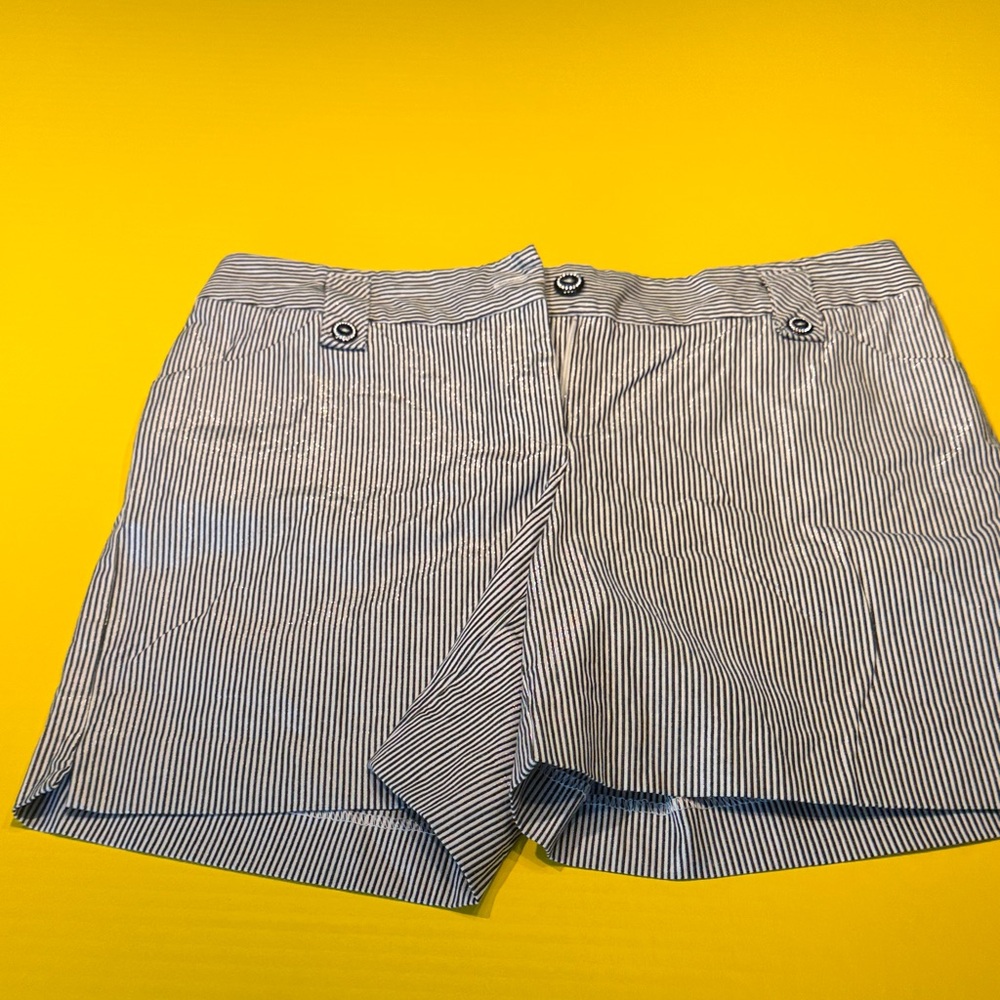 White House Black Market black/white Striped Women's Shorts